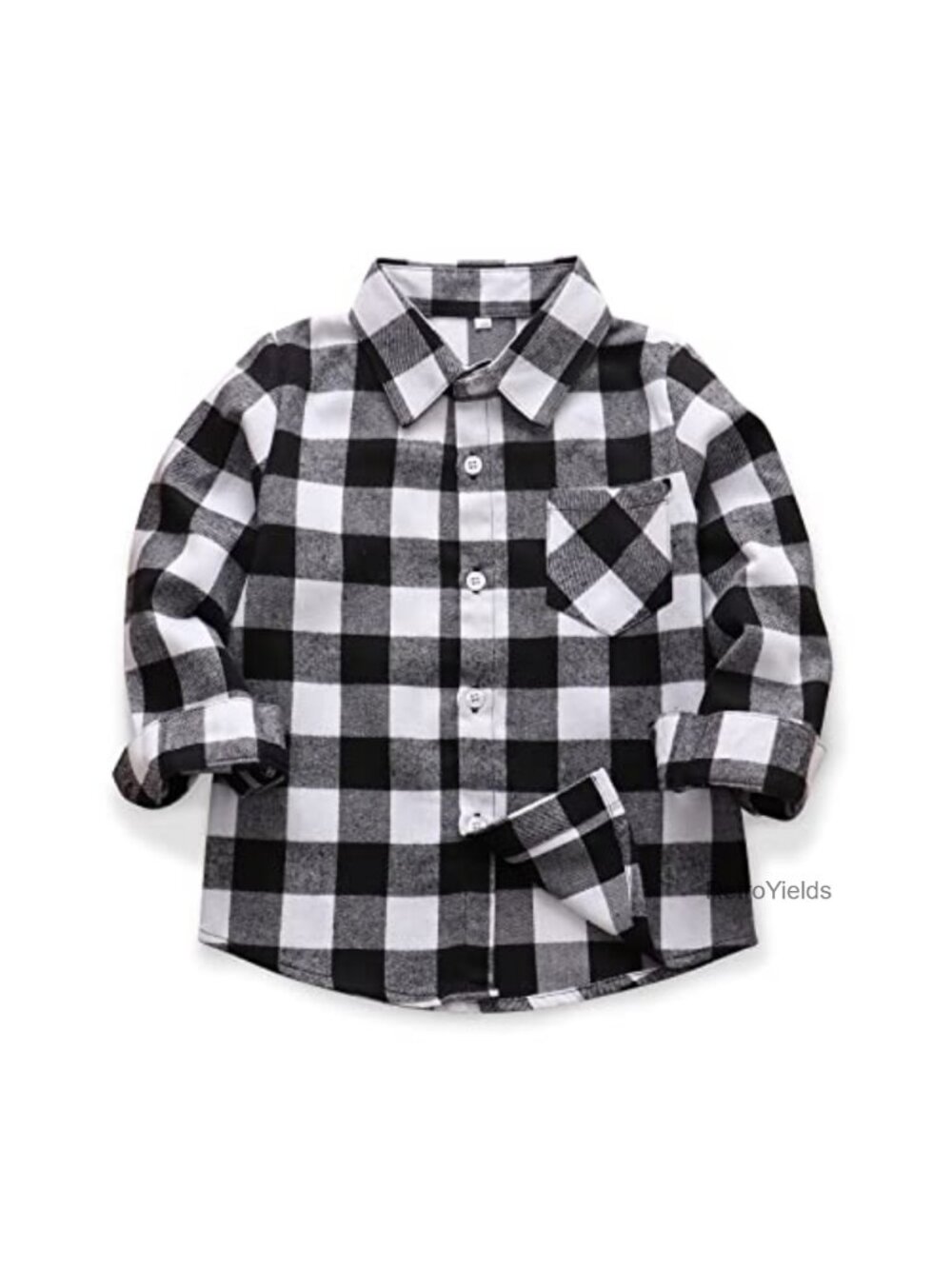Men's Flannel Button Down Shirt, Long Sleeve Plaid, Cotton